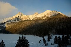 10 Sunrise On Collier Peak, Popes Peak, Mount Whyte, Big Beehive, Mount Niblock and Mount St Piran From Chateau Lake Louise